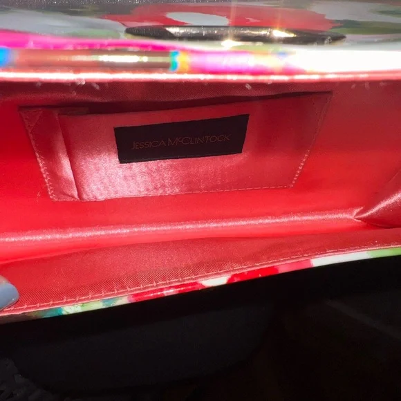 JESSICA MICLINTOCK Floral Lined Clutch Purse - Picture 5 of 5